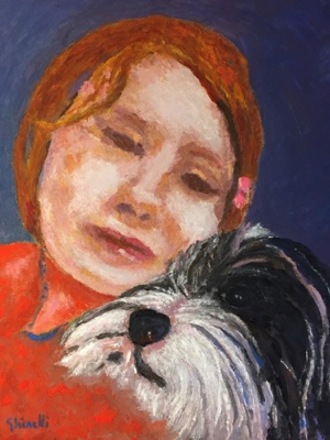 Bimba con cagnolino Bimba con cagnolino